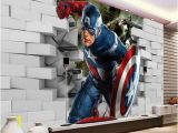 Avengers Wall Mural Wallpaper Avengers Captain America 3d Wall Mural Wallpaper