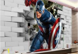 Avengers Wall Mural Wallpaper Avengers Captain America 3d Wall Mural Wallpaper