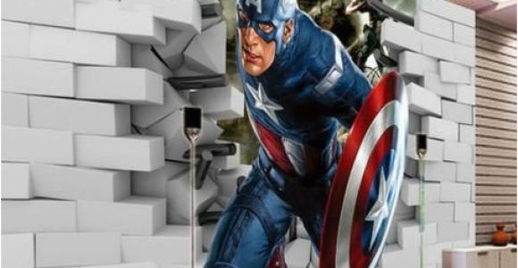 Avengers Wall Mural Wallpaper Avengers Captain America 3d Wall Mural Wallpaper