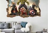 Avengers Wall Mural Wallpaper Cartoon Avengers Wall Sticker 3d Decals Wallpaper Mural Art