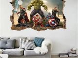 Avengers Wall Mural Wallpaper Cartoon Avengers Wall Sticker 3d Decals Wallpaper Mural Art