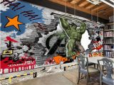 Avengers Wall Mural Wallpaper Großhandel Avengers Fototapete Gewohnheit 3d Hulk Tapete Graffiti Tapete Kinder Schlafzimmer Wohnzimmer Büro Tv Kulisse Superheld Die Einrichtung Der