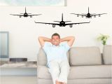 Aviation Wall Murals Aircraft Wall Decals Jet Plane Decor Set Of Three Plane Decals