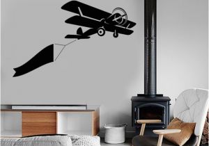 Aviation Wall Murals Wall Vinyl Decal Airplane Retro Jet Mural Sticker 1681dz In 2019