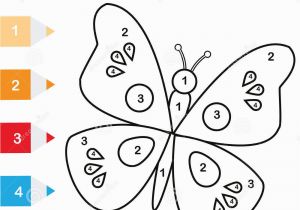 B is for butterfly Coloring Page Coloring Page with butterfly Color by Numbers Educational Children