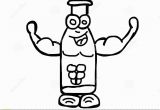 Baby Bottle Coloring Page Funny Strong Bottle Milk Coloring Pages Stock