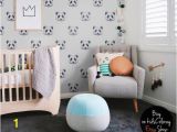 Baby Boy Nursery Murals Panda Wallpaper Watercolor Pastel Pale Wall Mural Kids Room