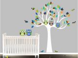 Baby Boy Nursery Wall Murals Baby Boy Nursery Wall Decal Owl Wall Decal Tree by Beautifulwalls