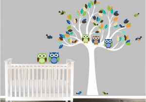 Baby Boy Nursery Wall Murals Baby Boy Nursery Wall Decal Owl Wall Decal Tree by Beautifulwalls