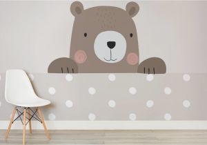 Baby Boy Room Wall Murals Cute Cartoon Bear Wallpaper