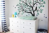 Baby Boy Wall Murals Tree Wall Decals Baby Nursery Tree Wall Sticker with Owl and