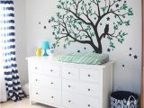 Baby Boy Wall Murals Tree Wall Decals Baby Nursery Tree Wall Sticker with Owl and