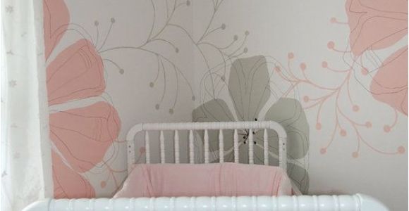 Baby Girl Nursery Murals Baby Girl S Nursery with Flower Mural Inspriation From A Kleenex