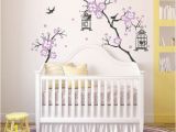 Baby Girl Nursery Wall Murals Baby Girl Room Decor Cherry Blossom Tree Wal Decal by