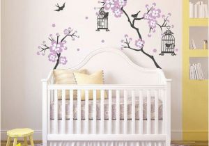 Baby Girl Nursery Wall Murals Baby Girl Room Decor Cherry Blossom Tree Wal Decal by