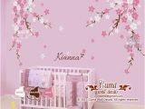 Baby Girl Nursery Wall Murals Nursery Wall Decal Baby Girl and Name Wall Decals Flowers
