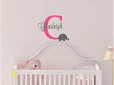 Baby Girl Room Wall Murals Amazon Elephant Nursery Decor Elephant Nursery Decal Monogram