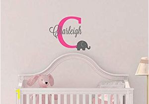 Baby Girl Room Wall Murals Amazon Elephant Nursery Decor Elephant Nursery Decal Monogram