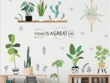 Baby Girl Room Wall Murals Garden Plant Bonsai Flower butterfly Wall Stickers Home Decor Living