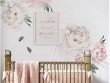 Baby Girl Wall Murals Decorating Ideas for A White Rose Pink and Gold Baby Girl