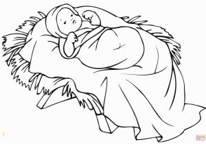 Baby Jesus In the Manger Coloring Page Baby Jesus In A Manger Coloring Page