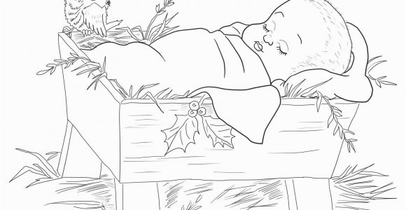 Baby Jesus In the Manger Coloring Page Baby Jesus In A Manger Coloring Page