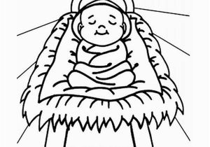 Baby Jesus In the Manger Coloring Page Baby Jesus Sleep In A Manger Coloring Page Kids Play Color