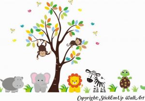 Baby Jungle Safari Wall Mural Buy Zoo Animal Wall Mural Safari Animal Stickers Jungle