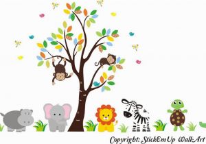 Baby Jungle Safari Wall Mural Buy Zoo Animal Wall Mural Safari Animal Stickers Jungle