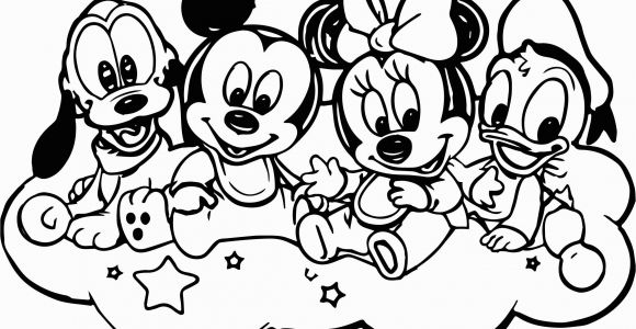 Baby Mickey Mouse and Friends Coloring Pages Baby Mickey and Friends Coloring Page