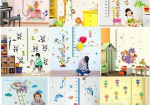 Baby Murals for Walls 17 Styles New Removable Pvc Cartoon Wall Decals Growth Chart Height Measure Chart Home Decor Sticker Mordern Art Mural for Kids Baby Room White Tree