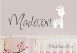 Baby Name Wall Murals Children Giraffe Name Decal Girl Name Wall Decal Nursery Decor Girl Birds Name Decal Gilrs Name Decal Baby Decals Giraffe Decal