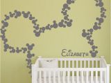 Baby Name Wall Murals Mickey Mouse Wall Stickers Personalized Baby Name