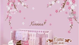 Baby Name Wall Murals Nursery Wall Decal Baby Girl and Name Wall Decals Flowers