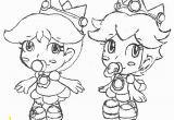 Baby Peach and Baby Daisy Coloring Pages Baby Peach and Baby Daisy and Baby Rosalina Free