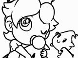 Baby Peach and Baby Daisy Coloring Pages Baby Rosalina Peach Daisy and Rosalina as Babies Coloring