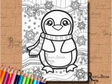 Baby Penguin Coloring Pages Instant Download Baby Penguin Coloring Coloring Page Print Doodle Art Printable