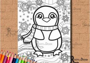 Baby Penguin Coloring Pages Instant Download Baby Penguin Coloring Coloring Page Print Doodle Art Printable