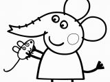 Baby Pig Coloring Pages Emily Elephant In Peppa Pig Coloring Page