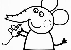 Baby Pig Coloring Pages Emily Elephant In Peppa Pig Coloring Page
