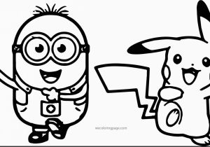 Baby Pikachu Coloring Pages Bob and Minions Coloring Page Minion