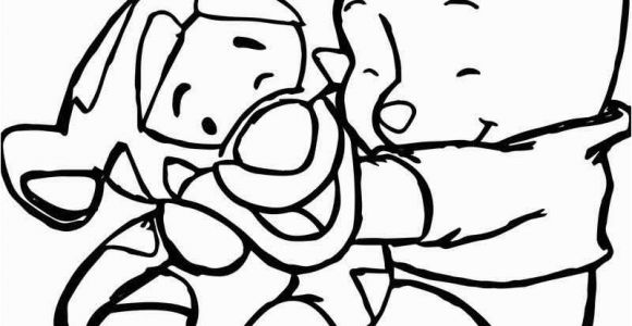 Baby Tigger and Pooh Coloring Pages Baby Tigger and Pooh Hug Coloring Page