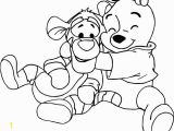 Baby Tigger and Pooh Coloring Pages Baby Tigger and Winnie the Pooh Baby Coloring Page