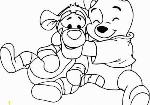 Baby Tigger and Pooh Coloring Pages Baby Tigger and Winnie the Pooh Baby Coloring Page