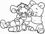 Baby Tigger and Pooh Coloring Pages Nice Baby Pooh and Tigger by Gettin Coloring Page
