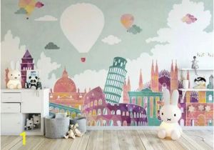 Baby Wall Mural Ideas Kids Wallpaper Historical Places Wall Mural Hot Air Balloon