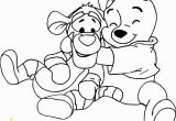 Baby Winnie the Pooh and Tigger Coloring Pages Baby Tigger and Winnie the Pooh Baby Coloring Page