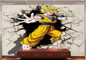 Back to the Wall Murals Dragon Ball Wallpaper 3d Anime Wall Mural Custom Cartoon Wallpaper Boys Kids Bedroom Livingroom Wall Art Room Decor Hallway Wallpaper