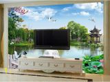 Backlit Wall Murals Wall Mural Green Garden Chinese Wallpaper Murals Landscape