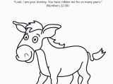 Balaam and His Donkey Coloring Page Balaam and His Donkey Worksheet Sundayschoolist